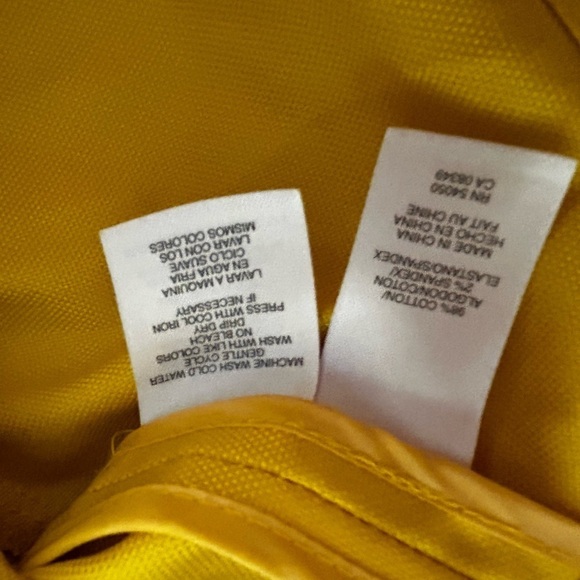 Anne Klein Bright Yellow Waist Length Trench Coat Size Large - Picture 5 of 5